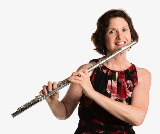 Zoë Highbaugh holding her flute